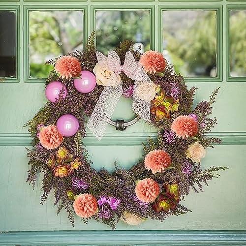 Miniatura 5 de CCINEE 12 flores artificiales de otoño, bola de crisantemo, arreglo floral de seda otoñal, ramo de flores falsas, hortensias de tallo largo para