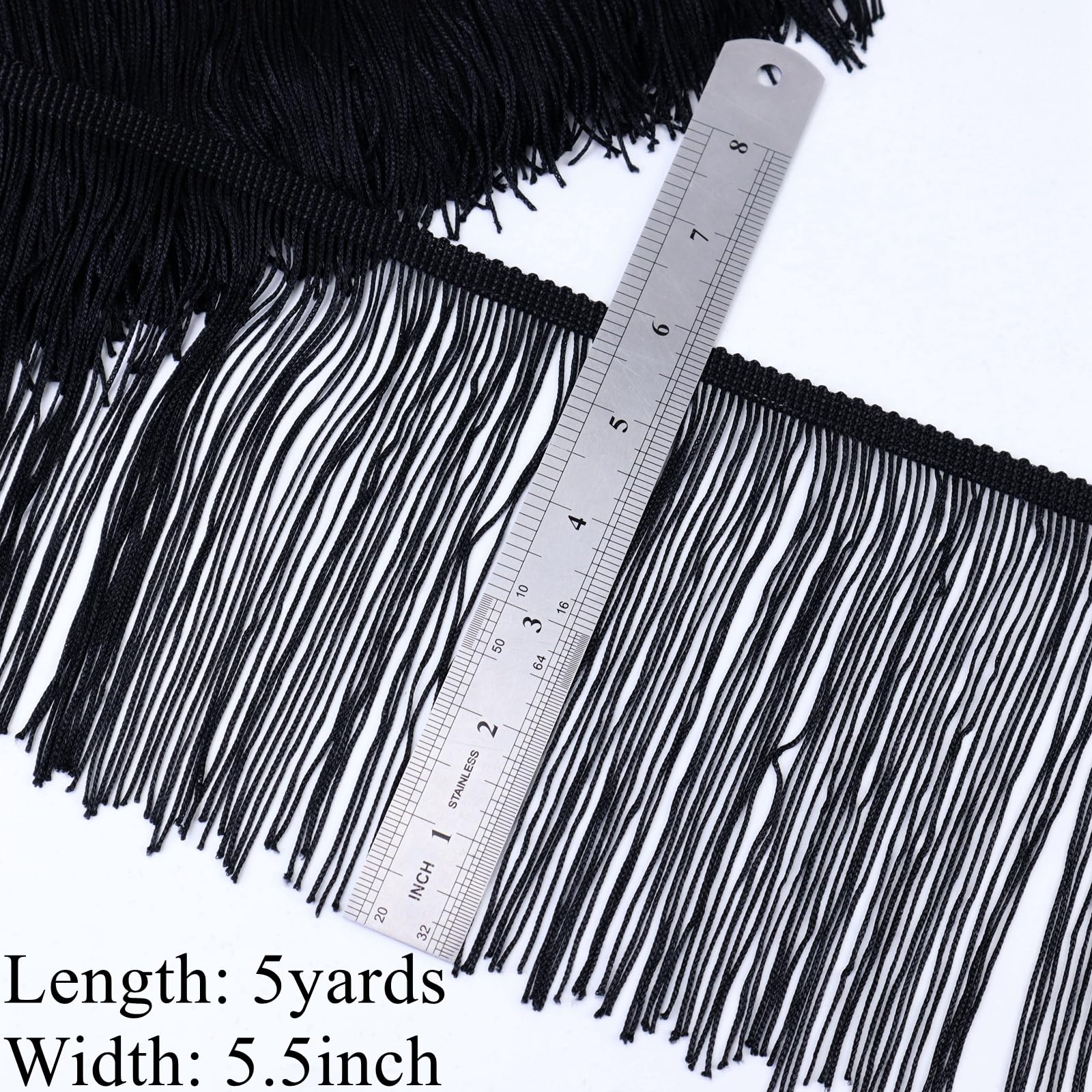 Dentelle Noire à Pompons GXTIZAS 7.6m - Bordure Créative Couture, image size:1600x1600