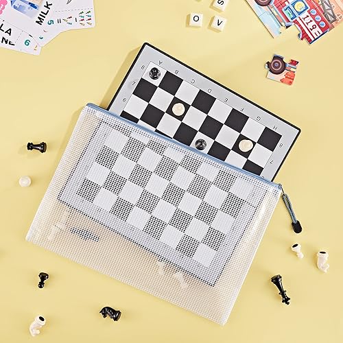 Miniatura 3 de JARLINK 16 bolsas de malla con cremallera, tamaño A4carta, 8 colores, bolsa de plástico multiusos para documentos para suministros escolares,