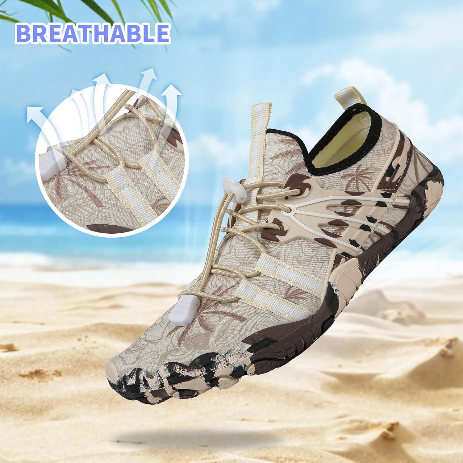 Quick Dry Barefoot Beach & Pool Shoes - Slip-on for Women & Men, Surf, Yoga & Water Sports - Image 2