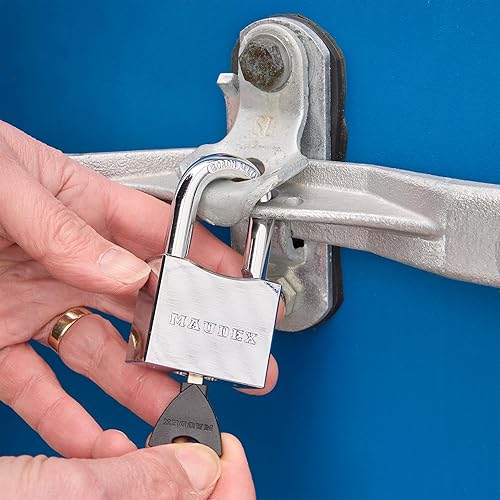 Miniatura 7 de RPB50 Candado resistente con 5 llaves  Grillete endurecido resistente a los cortes de 0.394 in  Cuerpo cromado resistente a la intemperie  Cerradura