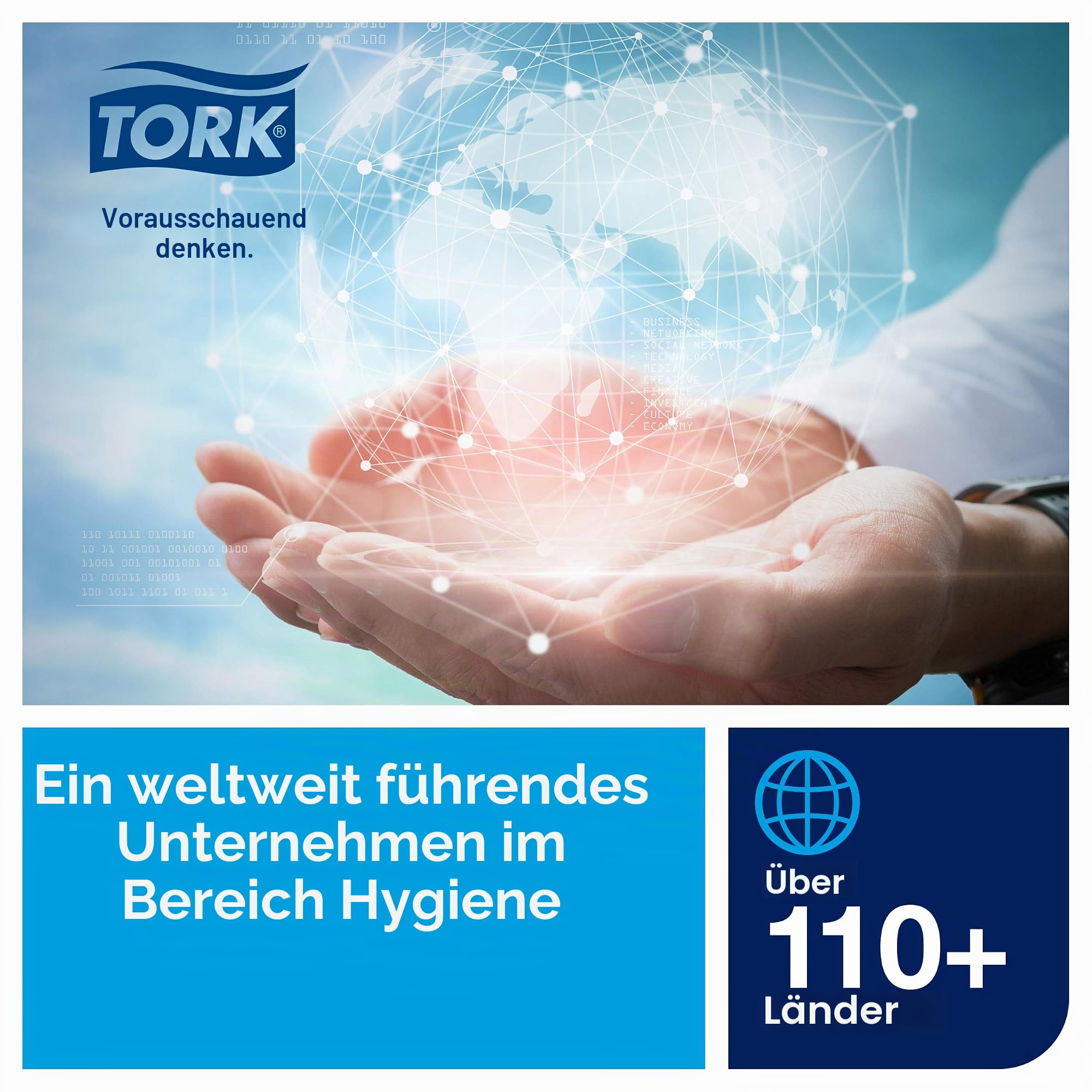 Tork Xpress Mini Spender für Multifold Papierhandtücher Starter Pack 952100, Elevation Design - Kompakter H2 Handtuchspender, Weiß für Falthandtücher + Papierhandtücher Nachfüllen (100 Blatt)
