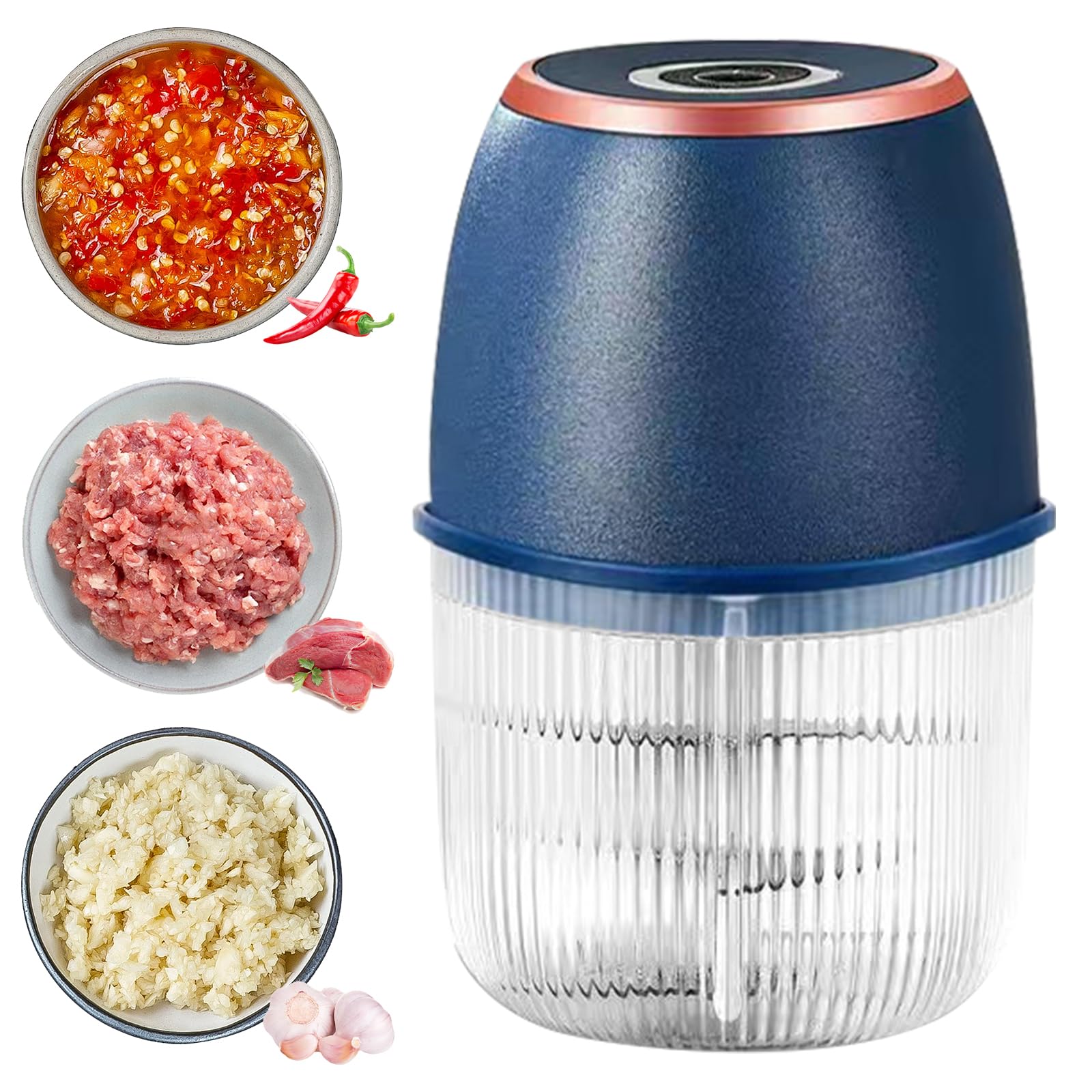 Mini hachoir portable USB pour hacher l'ail sans effort