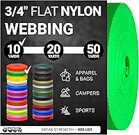 Vista 27 de Strapworks Rollo de correa de nailon resistente de 3/4 pulgadas para cinturón, mochila, eslinga, collar, correa, correas y más, 10, 20 o 50 yardas