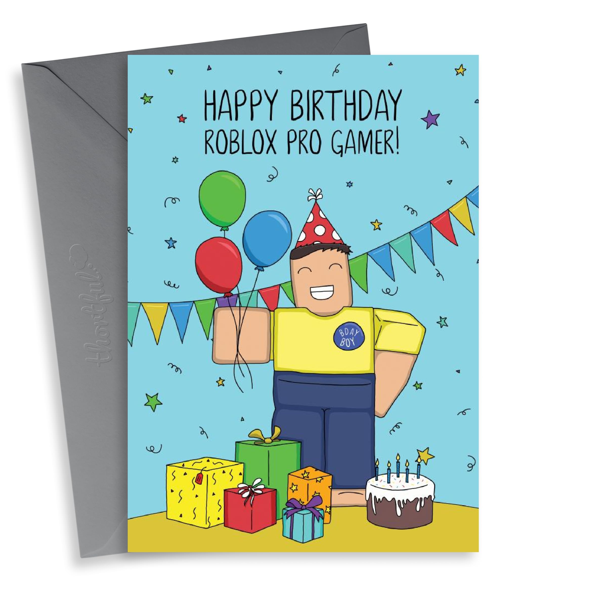 Roblox pro gamer birthday card