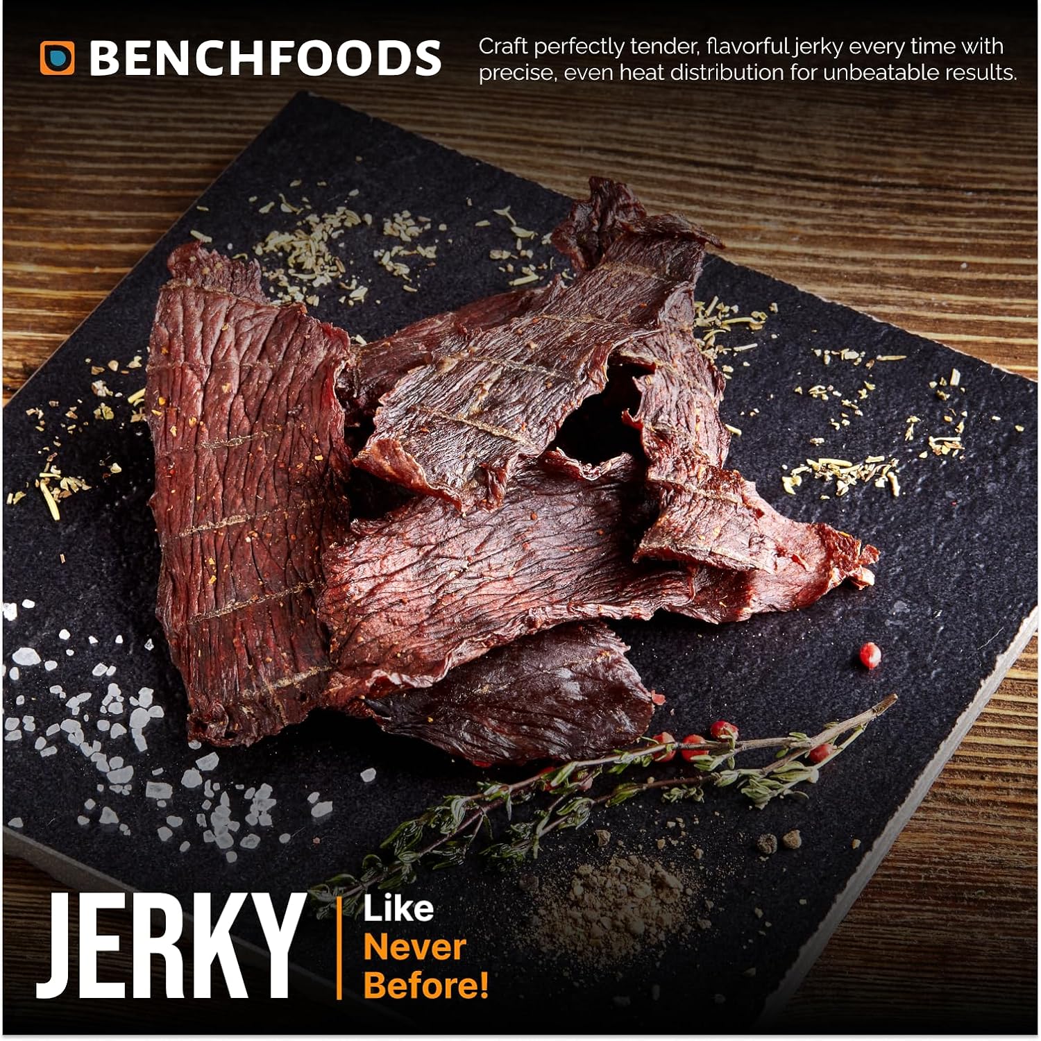 10-Tray Commercial Food Dehydrator for Jerky, Spices & Snacks | Small & Compact Stainless Steel Dehydrator with Precise Temperature and Time Adjustment | Trays, Mats & Recipes Included