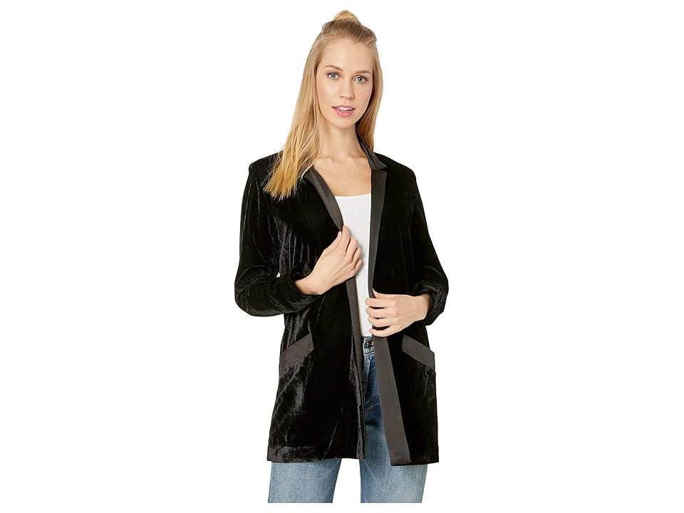 

BB Dakota Midnight in Paris Velvet Blazer (Black) Women's Jacket