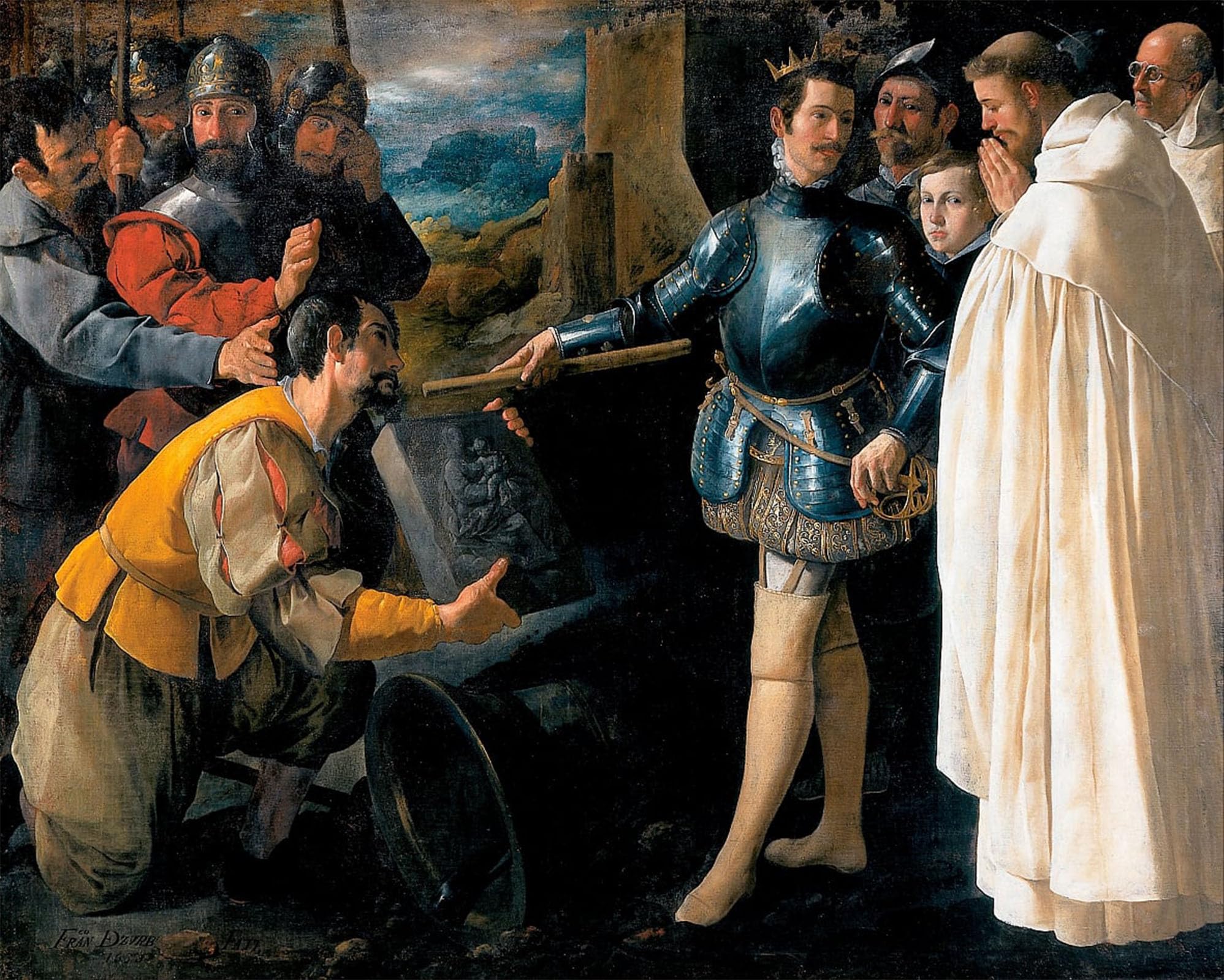 SERENDIPITP Abstract Painting Mural Print Picture Wall Decor Painting Saint Peter Nolasco Recovering the Image of the Virgin by Francisco De Zurbaran Vintage Wall Artwork for Home Decor 60x90cm