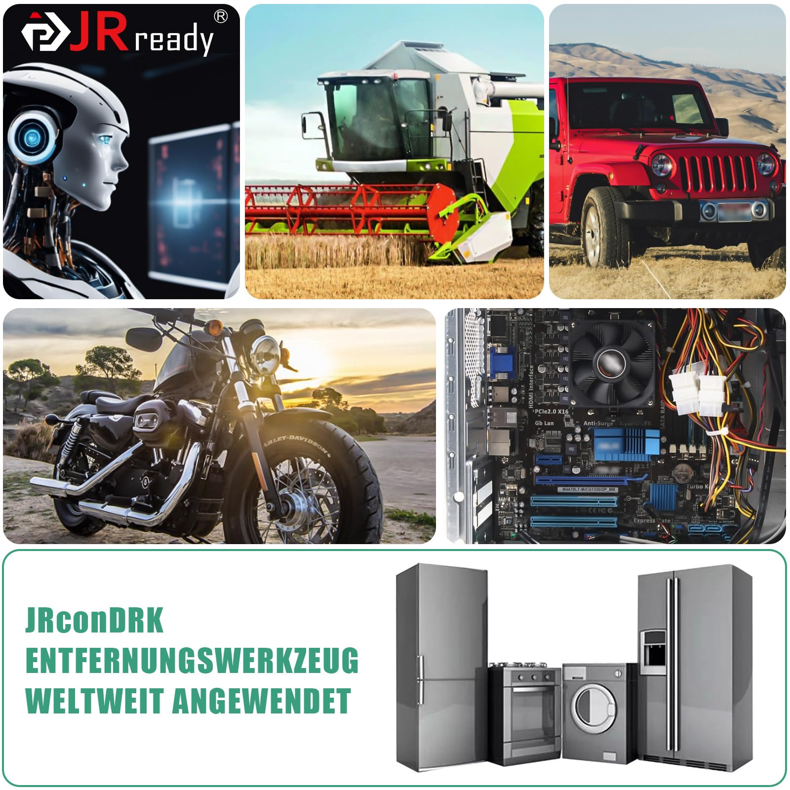 JRready JRconDRK21A20-01 Auspinwerkzeug-Kit, neues Entriegelungswerkzeug mit Schutzhülle, kompatibel mit Deutsch DT-Serie, Molex Micro-Fit-Serie, Metri-Pack-Serie, TE, AMP, Harting, WAIN D-Sub-Serie