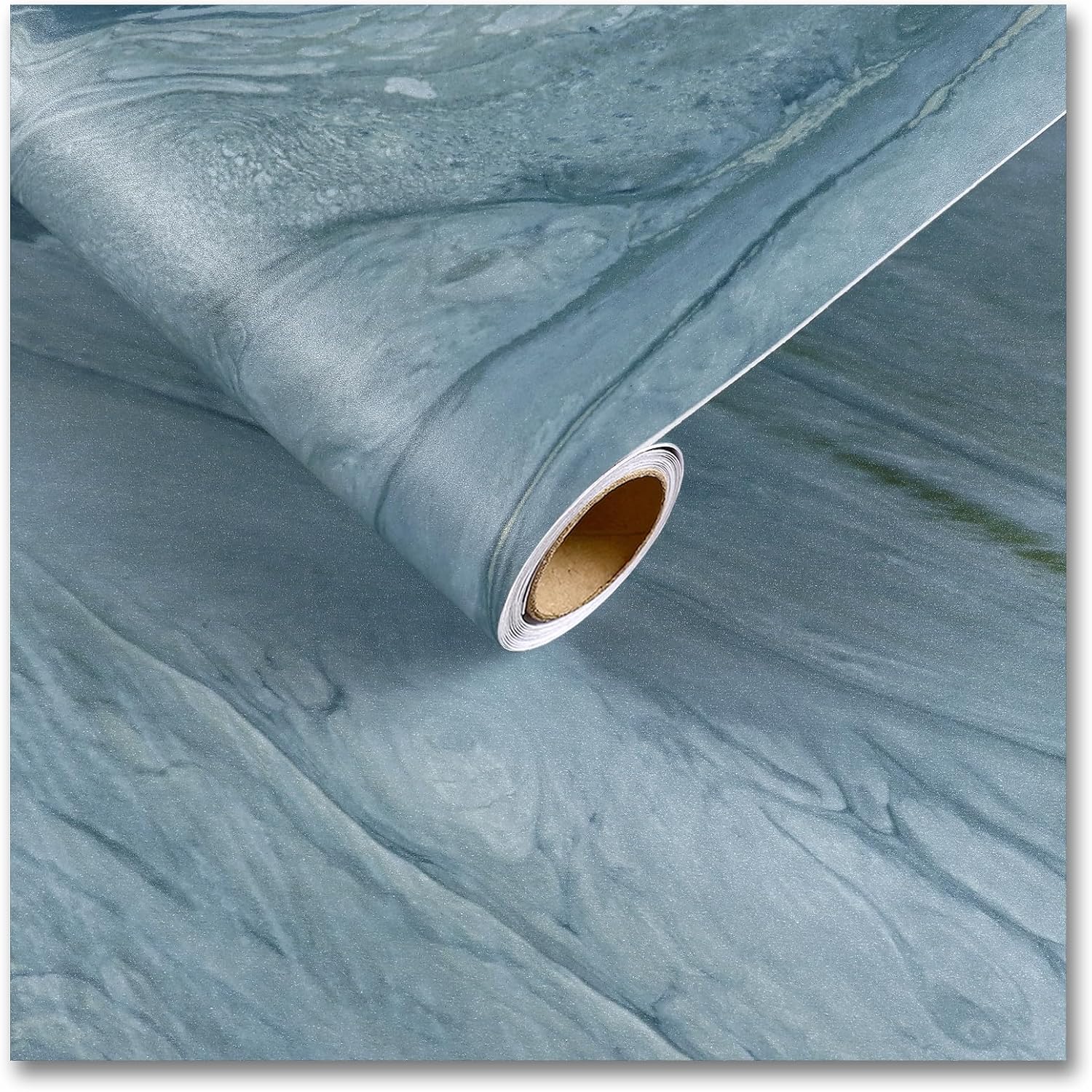 CRE8TIVE Teal Liquid Marble Contact Paper for Countertops Waterproof Matte Marble Wallpaper Peel and Stick Self Adhesive Removable Kitchen Wallpaper for Countertops Tables Bathroom Cabinets 12"x80" 12"x80" Teal