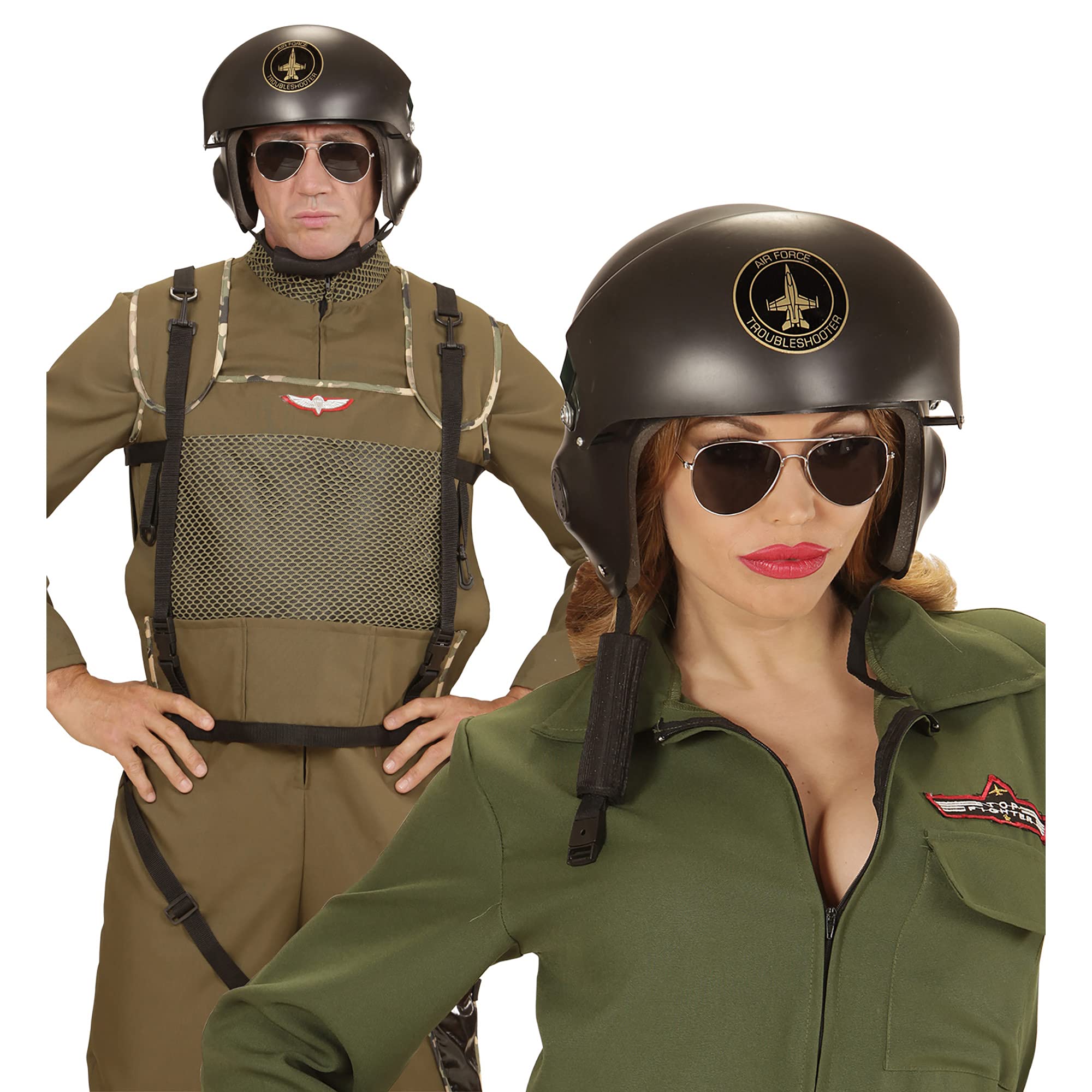 W WIDMANN MILANO Party Fashion - Casque de pilote de jet | Accessoire pour costumes de pilote, pour le carnaval et les soirées à thème