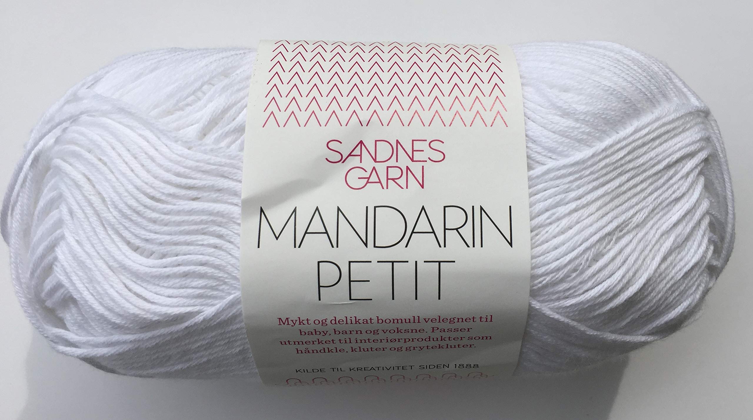 Sandnes Garn Mandarin Petit Hvit (1001) 50 g / ca. 180 m