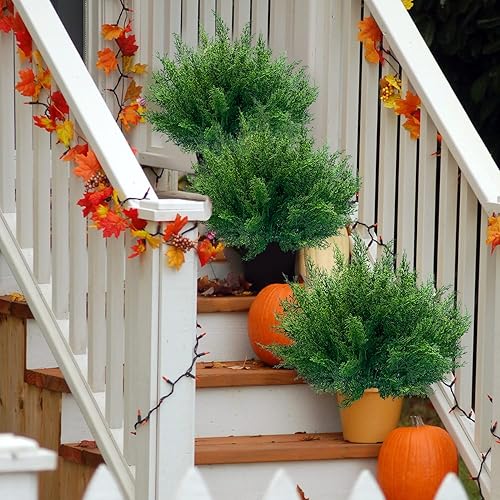 Miniatura 7 de JIFTOK 60 ramas de pino artificiales plantas verdes agujas de pino accesorios para manualidades guirnalda corona adorno de Navidad y decoración de