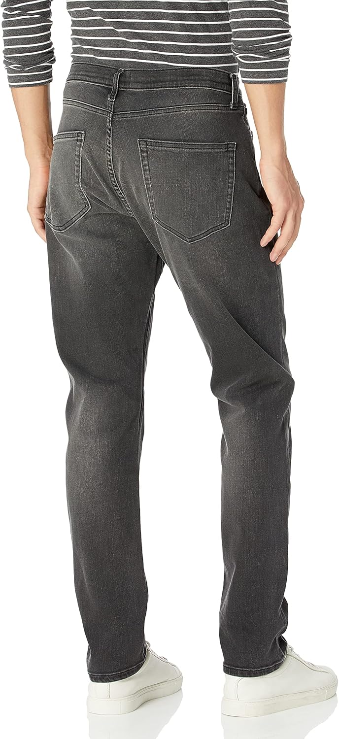 Amazon Essentials Men's Athletic-Fit Jean (Previously Goodthreads) 28W x 29L Black Sanded