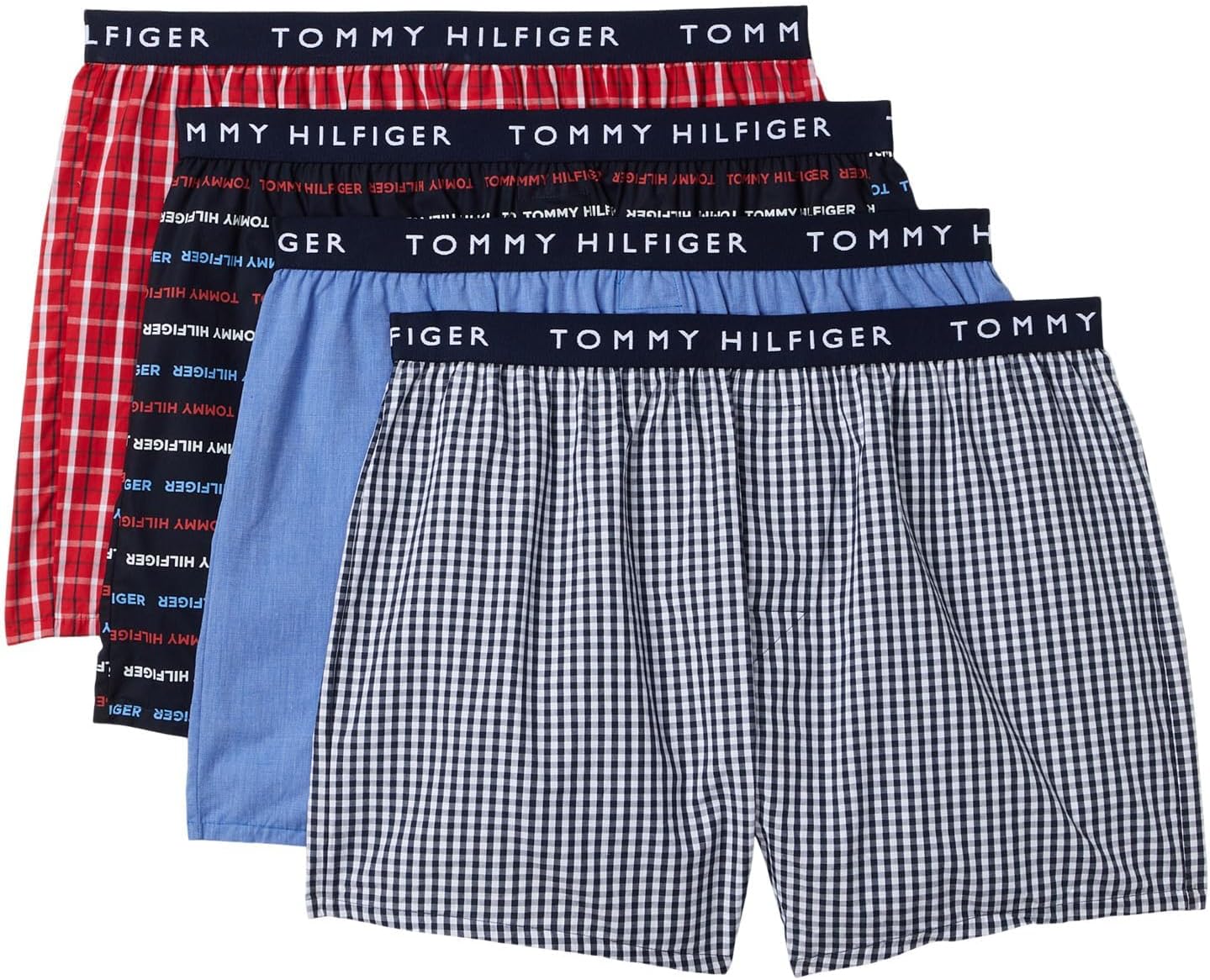 Tommy Hilfiger Woven Cotton Boxer 4-Pack