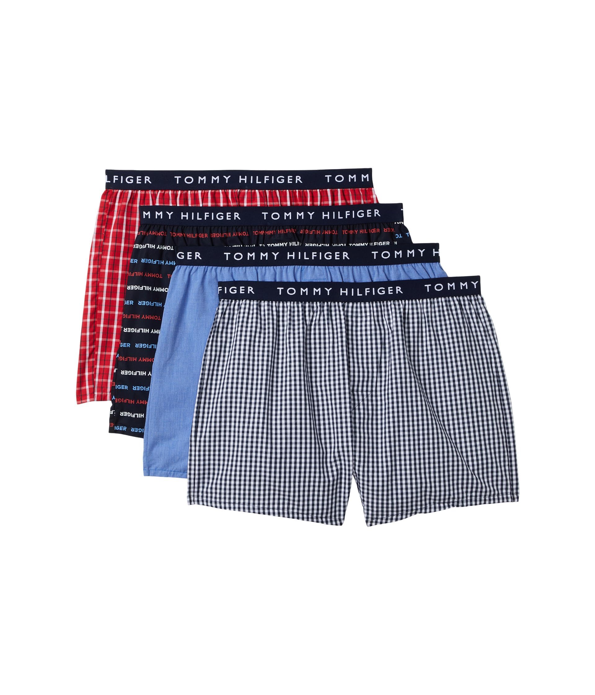 Tommy HilfigerMen's Cotton Classic 4-Pack Woven Boxer