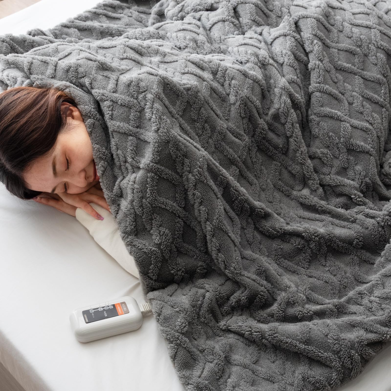 Amazon｜タンスのゲン 電気毛布 掛け 敷き 兼用 80×130cm 3段階 温度