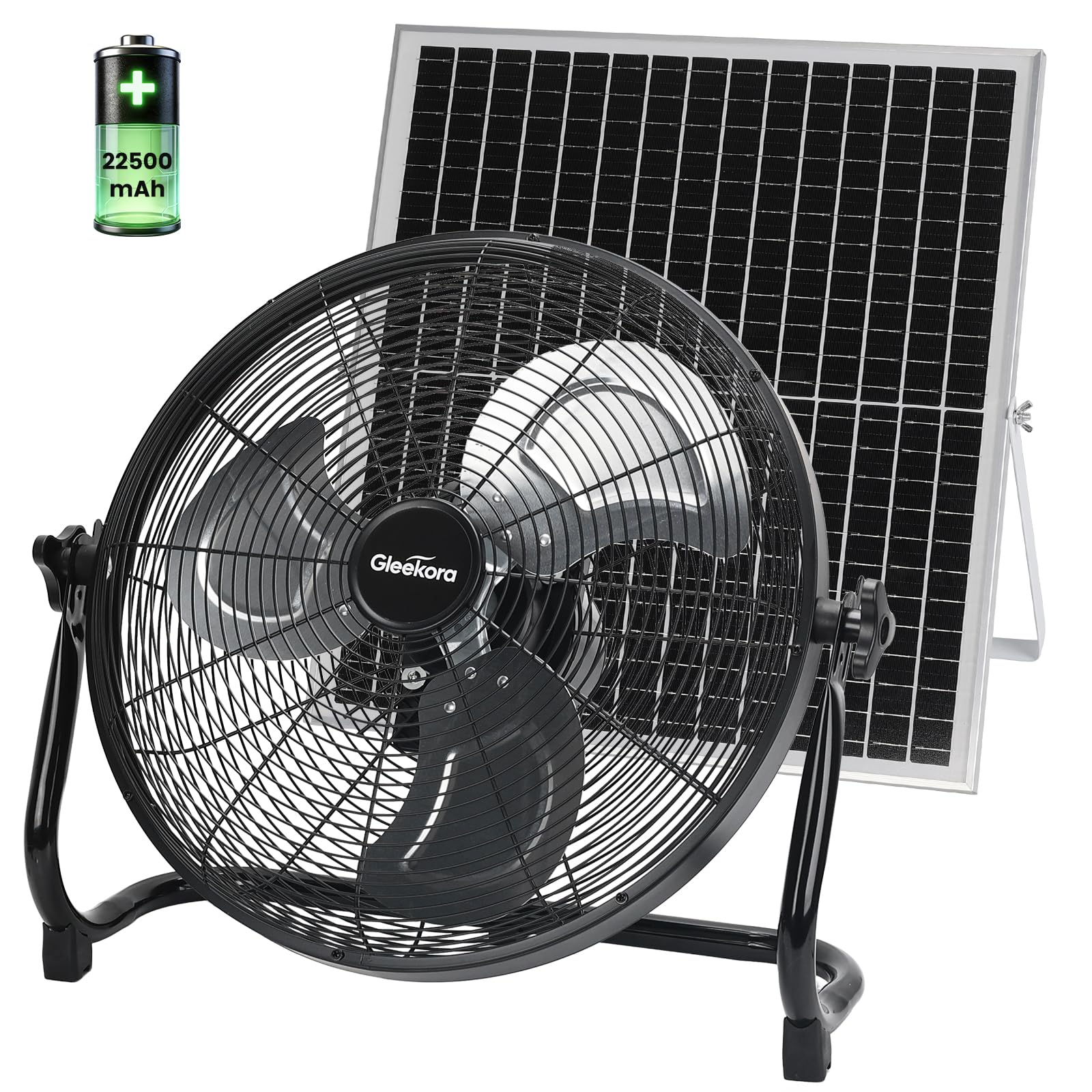 Photo 1 of Gleekora 18" Solar Powered Floor Fan with 35W Panel