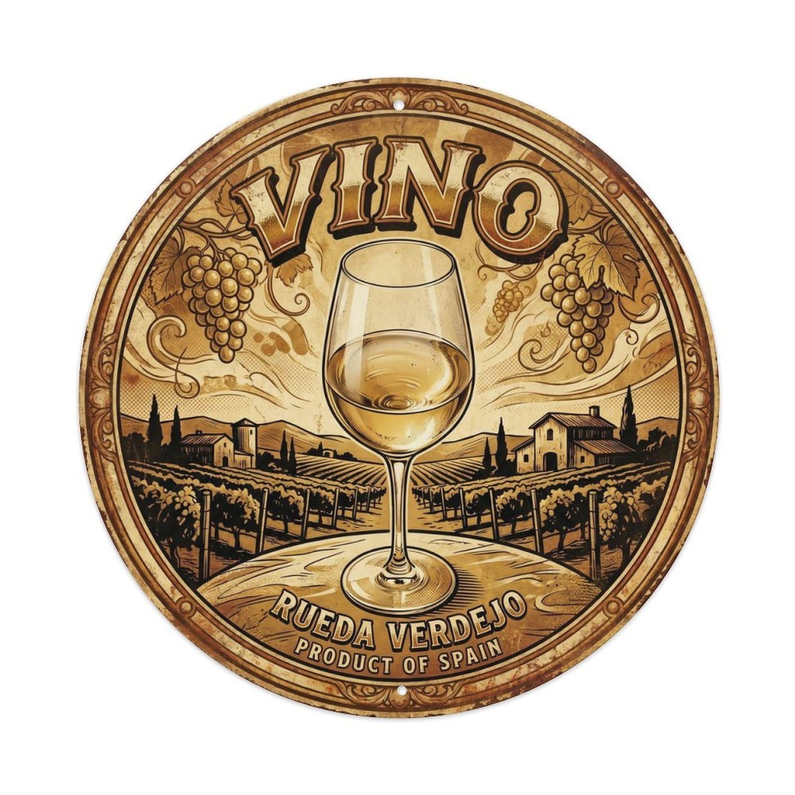 Wine Cellar Vineyard Cuisine Culture Heritage Diner Metal Tin Sign