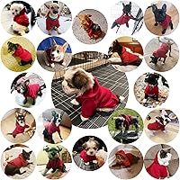 Vista 4 de Jecikelon - Sudadera con capucha y bolsillos, cálida para invierno, para perros pequeños, ropa de abrigo para chihuahuas, disfraz para cachorros