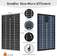Vista 4 de JJN Bifacial 200 Watt Solar Panel, 16BB N-Type 200W 12V 25% High Efficiency 200W Solar Panels, Monocrystalline Solar Module for RV Home Farm Trailer