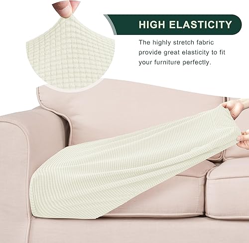 Vista 256 de CHUN YI - Funda elástica de cojín para sofá biplaza, funda de asiento de sofá con tela jacquard de elastano (mediana, color verde azulado) Verde