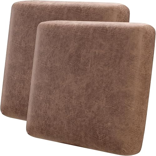Miniatura 24 de Fuloon Fundas de cojín impermeables para sofá, fundas elásticas para cojín de asiento de sofá, protector de muebles sólido lavable, adecuado para