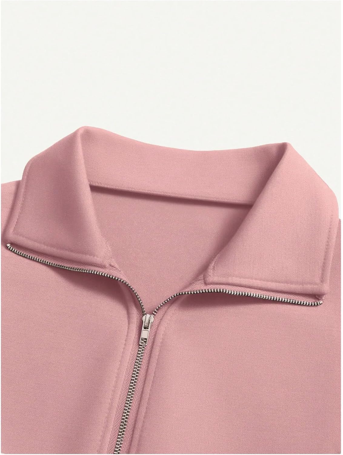 Verdusa Women's Mock Neck Sweatshirt Lightweight Half Zip Pullover Cropped Sweatshirts Workout Tops