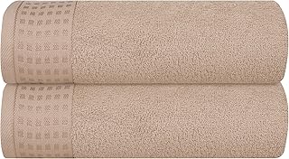 27 Beige Bathroom Ideas for a Calm and Elegant Look You’ll Love 153 GLAMBURG 100% Cotton 2 Pack Oversized Bath Towel Set 28x55 Inches, Ultra...