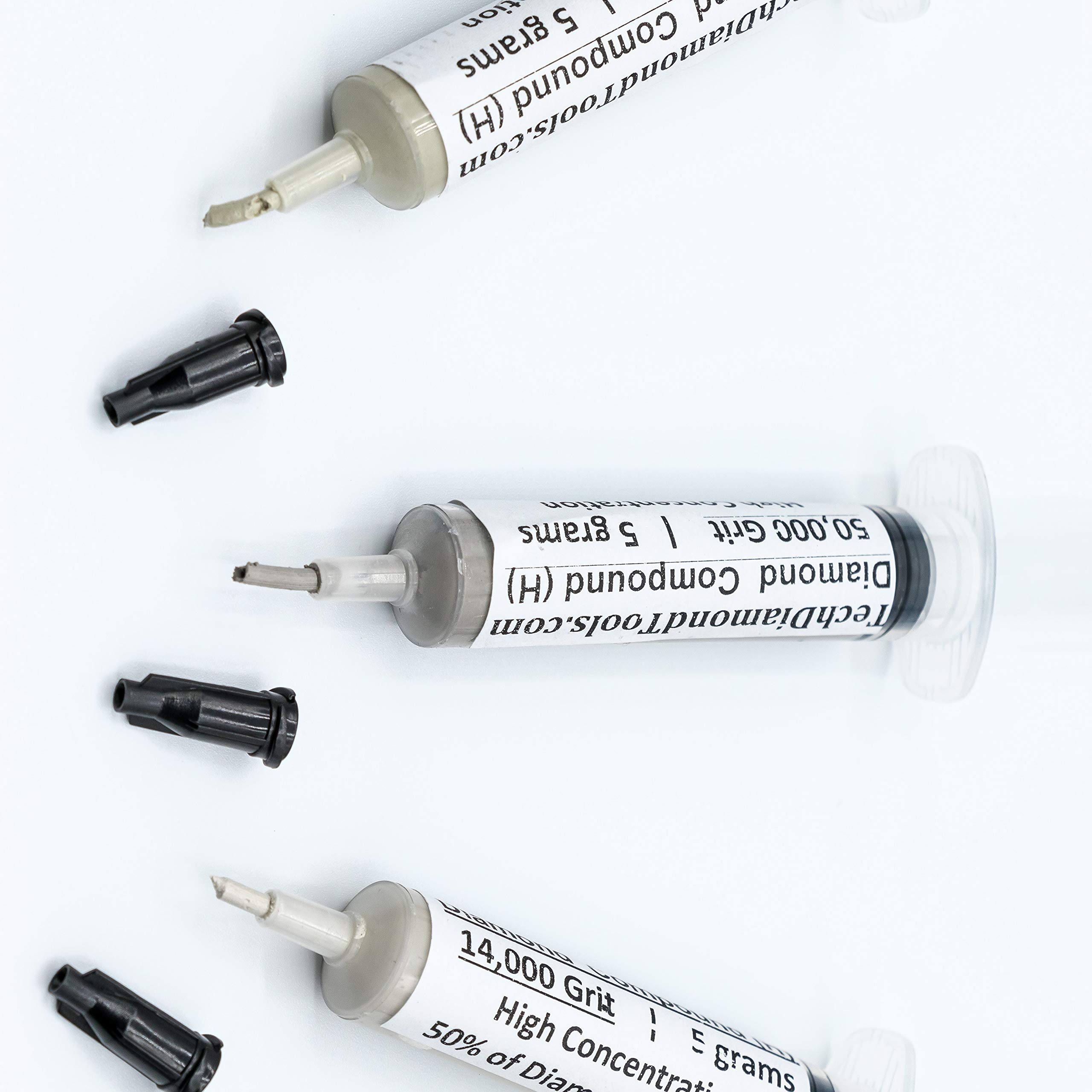 TechDiamondTools Diamant-Polierpaste, Körnung 5000, 14000, 50000, für Marmor, Glas, Metall, Steinschmuck, Harz, Silber, Edelstein mit hoher Konzentration an Diamantpulver, hergestellt in den USA, 3