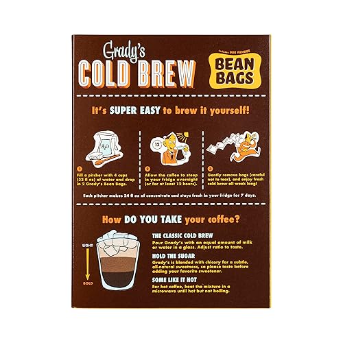 Miniatura 5 de Grady's Cold Brew Paquete de bolsas de café con 8 bolsas de frijoles (2 onzas), 24 porciones en total