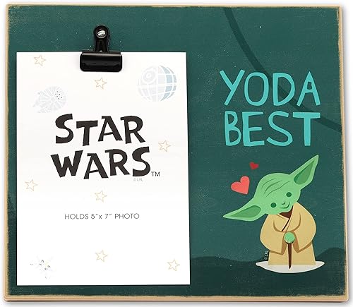 Miniatura 1 de Open Road Brands Disney Star Wars Yoda - Marco de fotos de madera para fotos de 5 x 7 pulgadas, bonita decoración de Star Wars, gran idea de regalo