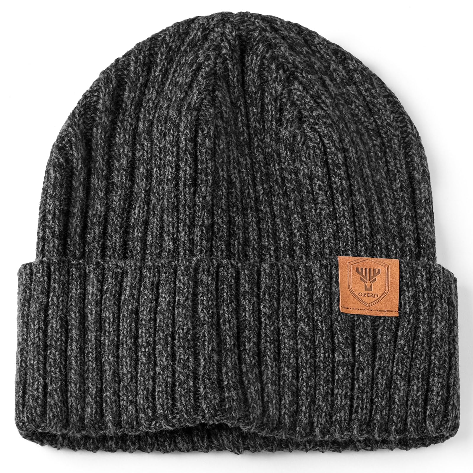 Knit Beanie Winter Hat for Young Men Women : Windproof Thermal Thick Polar Fleece Snow Skull Cap for Cold Weather AC Protection Running, Hiking, Travel, Trendy Fashion Hat for Youth - One Size