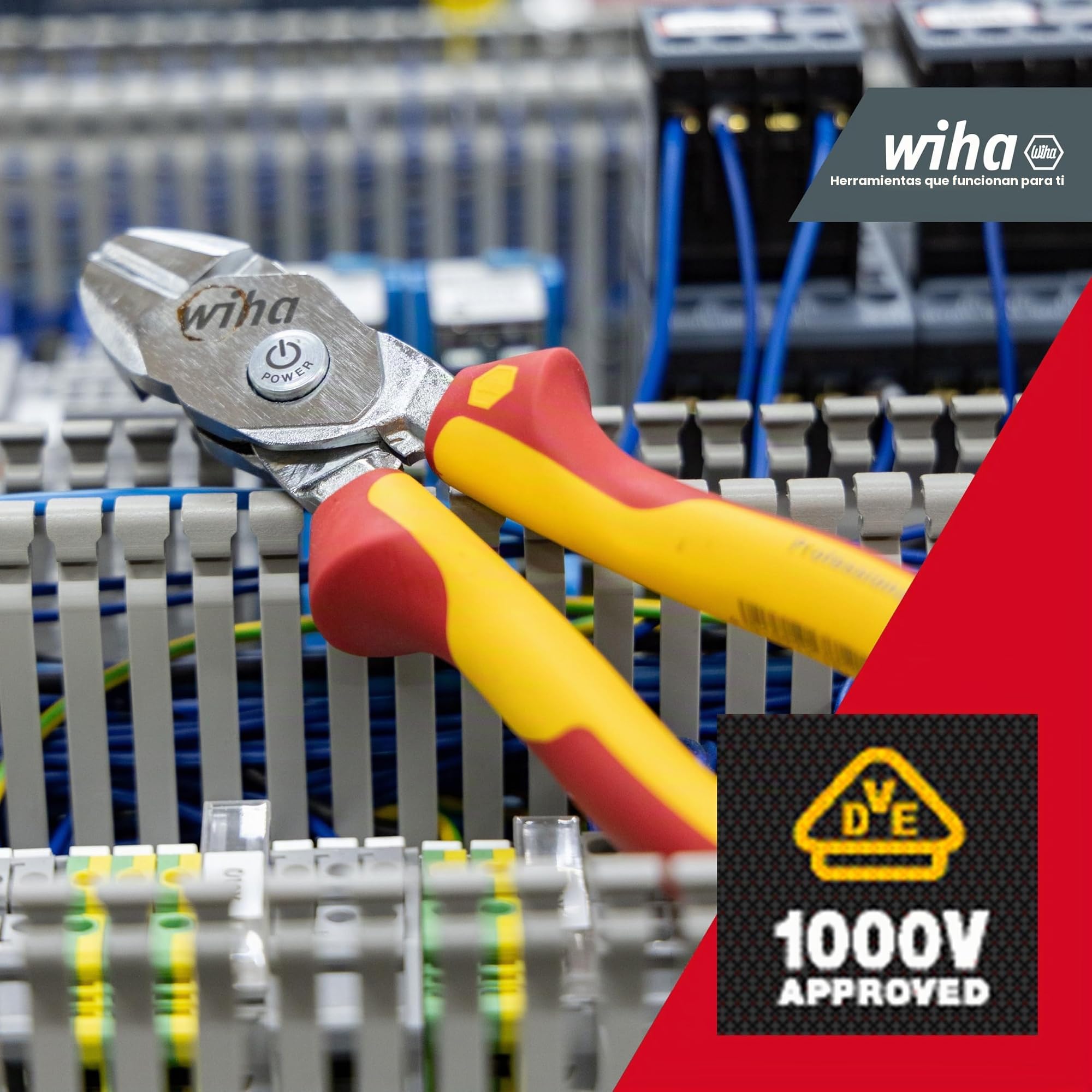 Wiha Alicates de corte diagonal de alto rendimiento BiCut® Professional con DynamicJoint® conmutables 200 mm, 8" (38984)