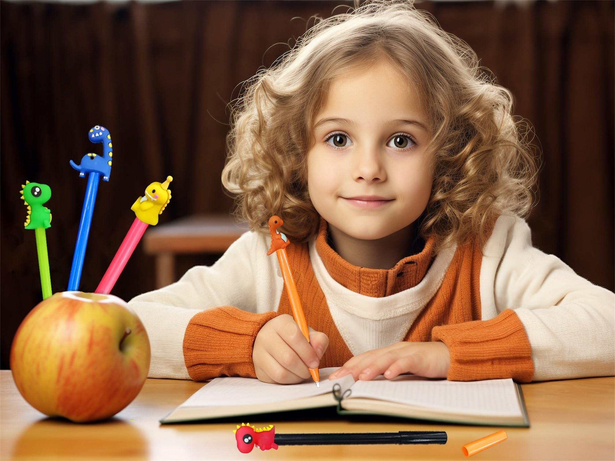 20 Pack Dinosaur Gel Ink Pens | Cartoon Animal Pens For School & Party Favors