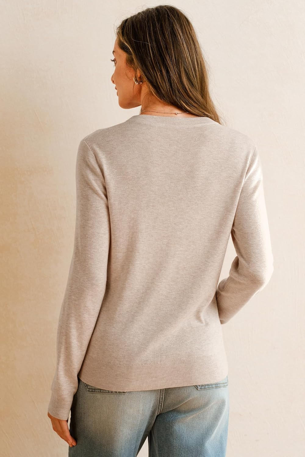 Arach&Cloz Women's Wool Blend Business Casual Cardigan Sweaters Tops - Image 4