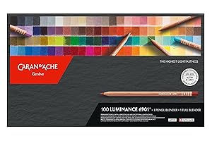 Caran Dache Luminance 100 Coloured, Artists, Colour Coded Pencils with Pencil Blender