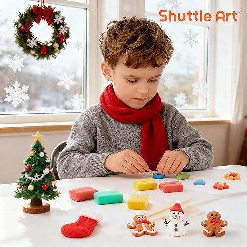 Miniatura 6 de Shuttle Art Kit de arcilla polimérica de bloque pequeño de 117 piezas, 95 colores únicos y colores extra básicos, 5 herramientas de arcilla de
