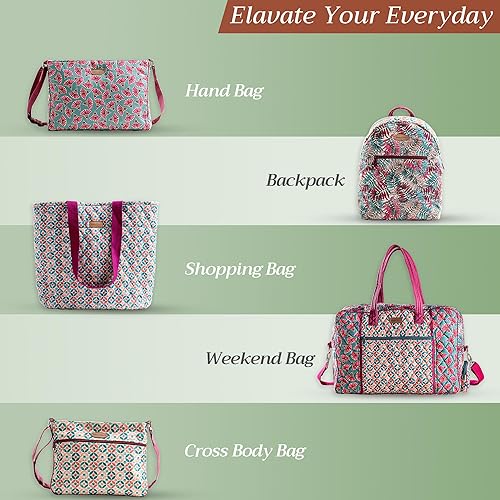 Miniatura 6 de Maison d' Hermine - Bolsa de lona de algodón reutilizable para mujeres, con asa para el hombro, bolsas a granel para compras y viajes