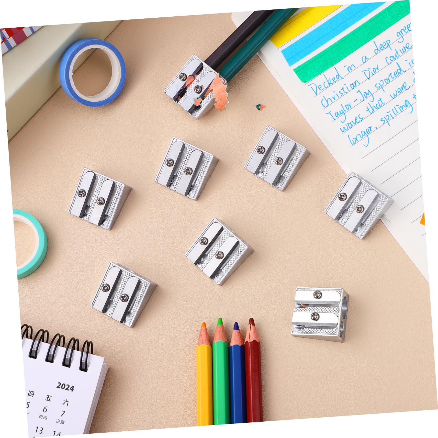 Gadpiparty 5 Sätze Bleistiftspitzer Aus Aluminiumlegierung Kompakter Bleistiftspitzer Für Die Schule Manueller Für Das 20 Stück * 5