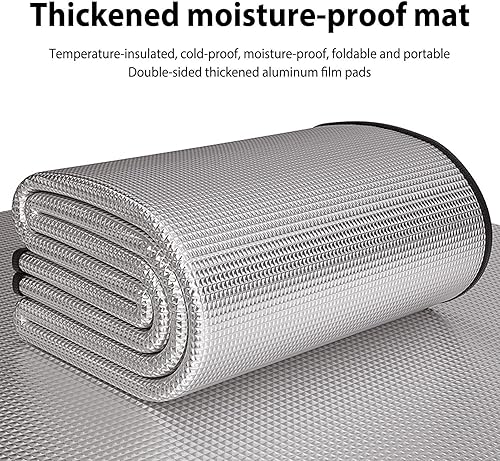 Miniatura 4 de Almohadillas de camping para dormir  Alfombrilla de dormir al aire libre con capa impermeable y de papel de aluminio  Almohadilla de viaje plegable