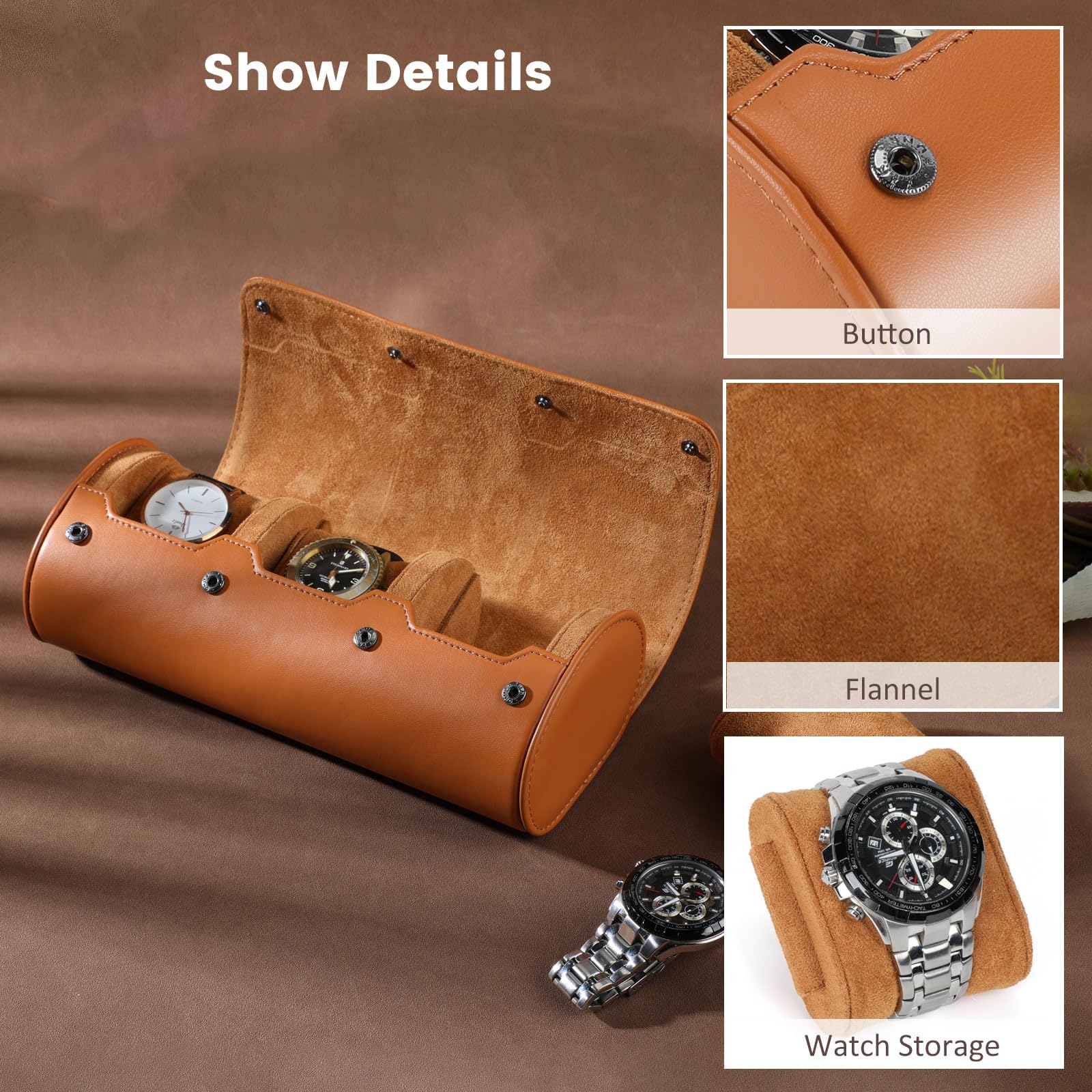 Coffret écopelle Rouge Pour Montres - Écrin à Montres De Poignet - Occasion En Bon état