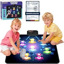 Schlag Spielmatte elektronisches Hammerspiel für Kinder und Erwachsene, Reaktionsspiel mit 8 Spielmodi & 24 Level, Klopfspiel ab 3 Jahre mit Musik & Licht, UFO