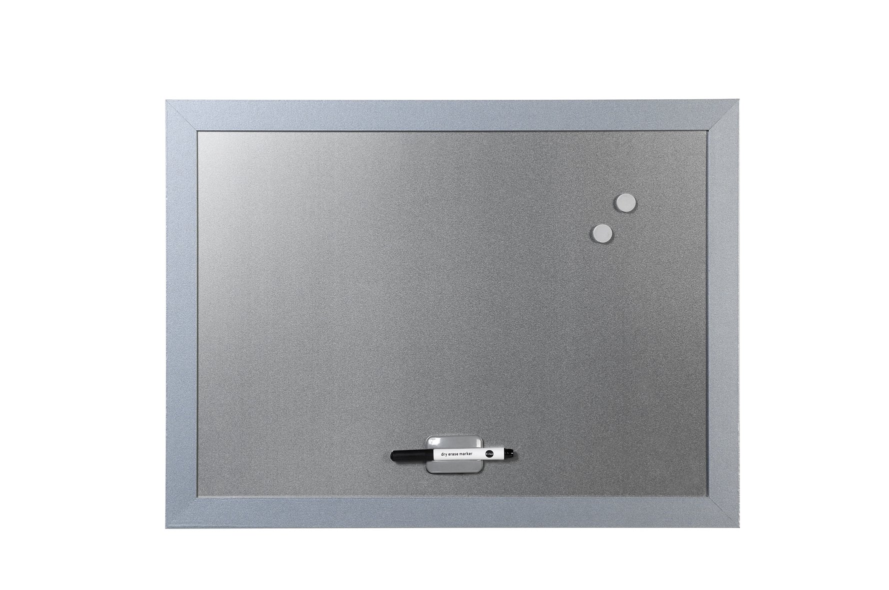 Bi-OfficeBlokko Whiteboard MDF Frame Painted Steel 34mm Thick, Grey/Silver