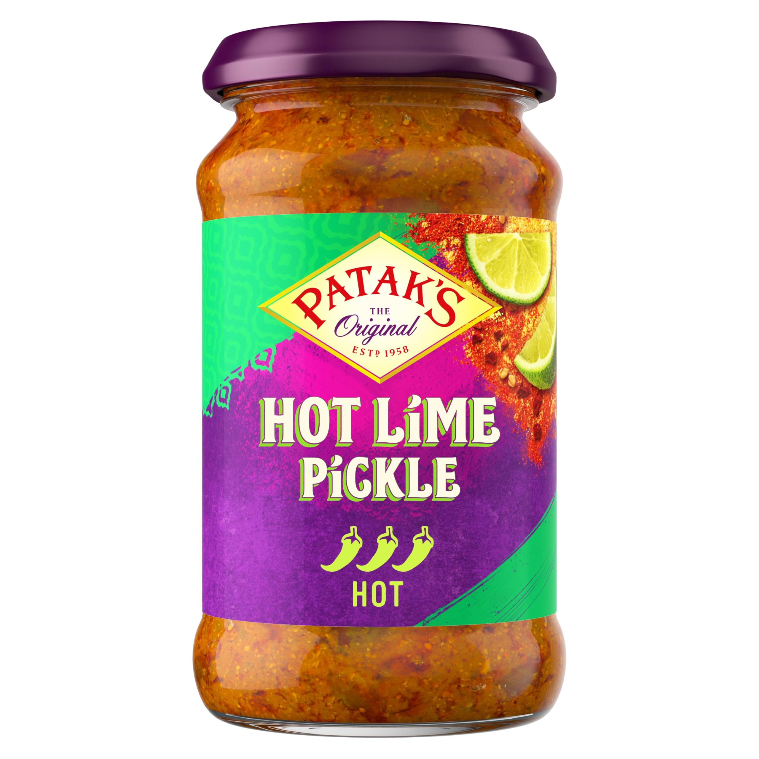 Pataks Hot Lime Pickle 283g - 4 Pack