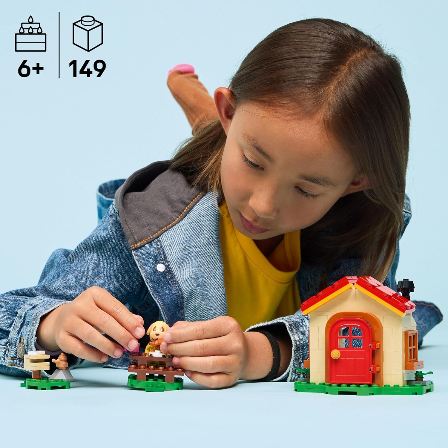 LEGO Animal Crossing Goldie’s Cozy House Building Toy - Pretend Play Set for Girls & Boys, Ages 6+ W/Dog Minifigure - Building Blocks Toy for Kids - Gift Idea for Birthdays & Video Game Fans - 77058