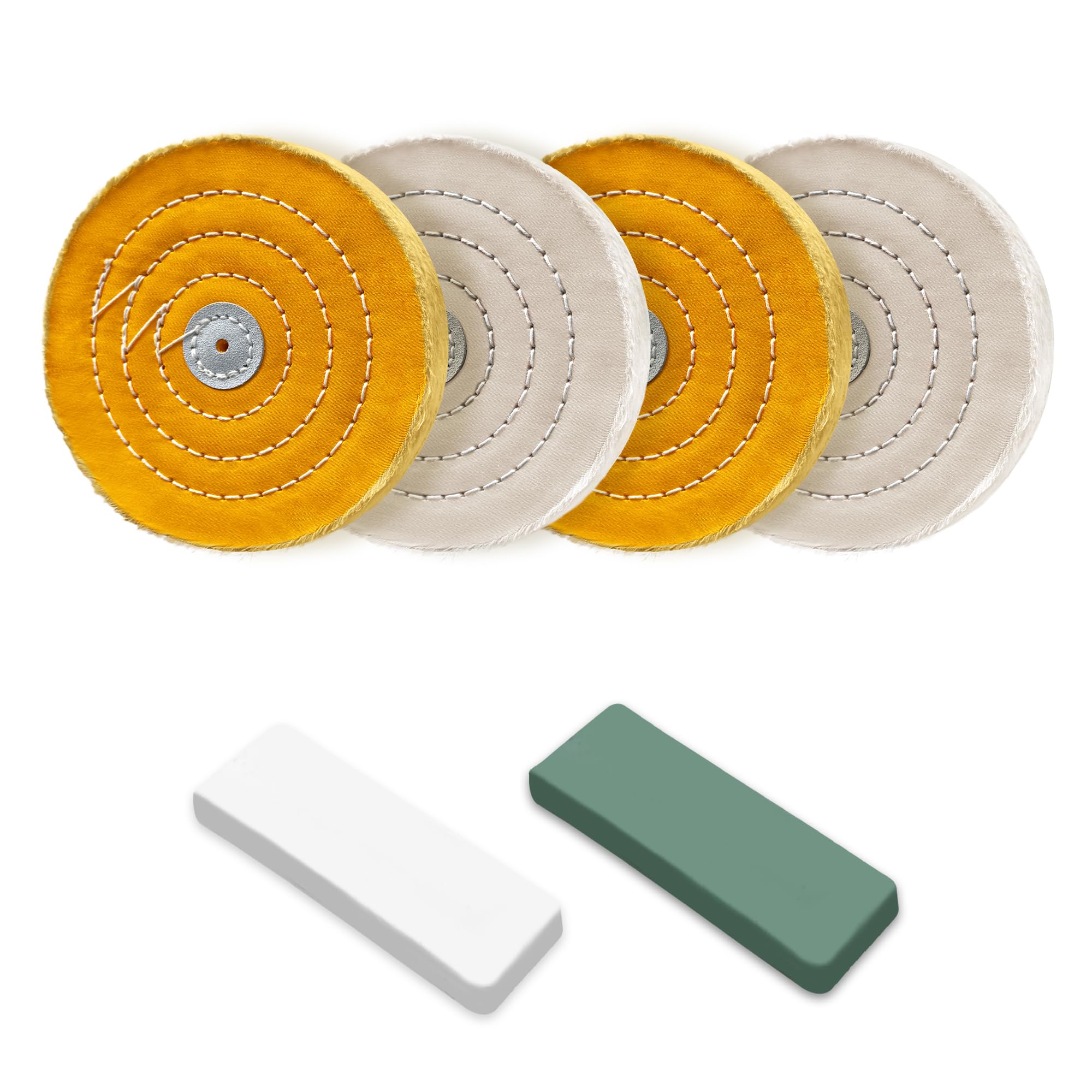 6" Polishing Wheel Kit - Bench Grinder Buffing Wheels -7
