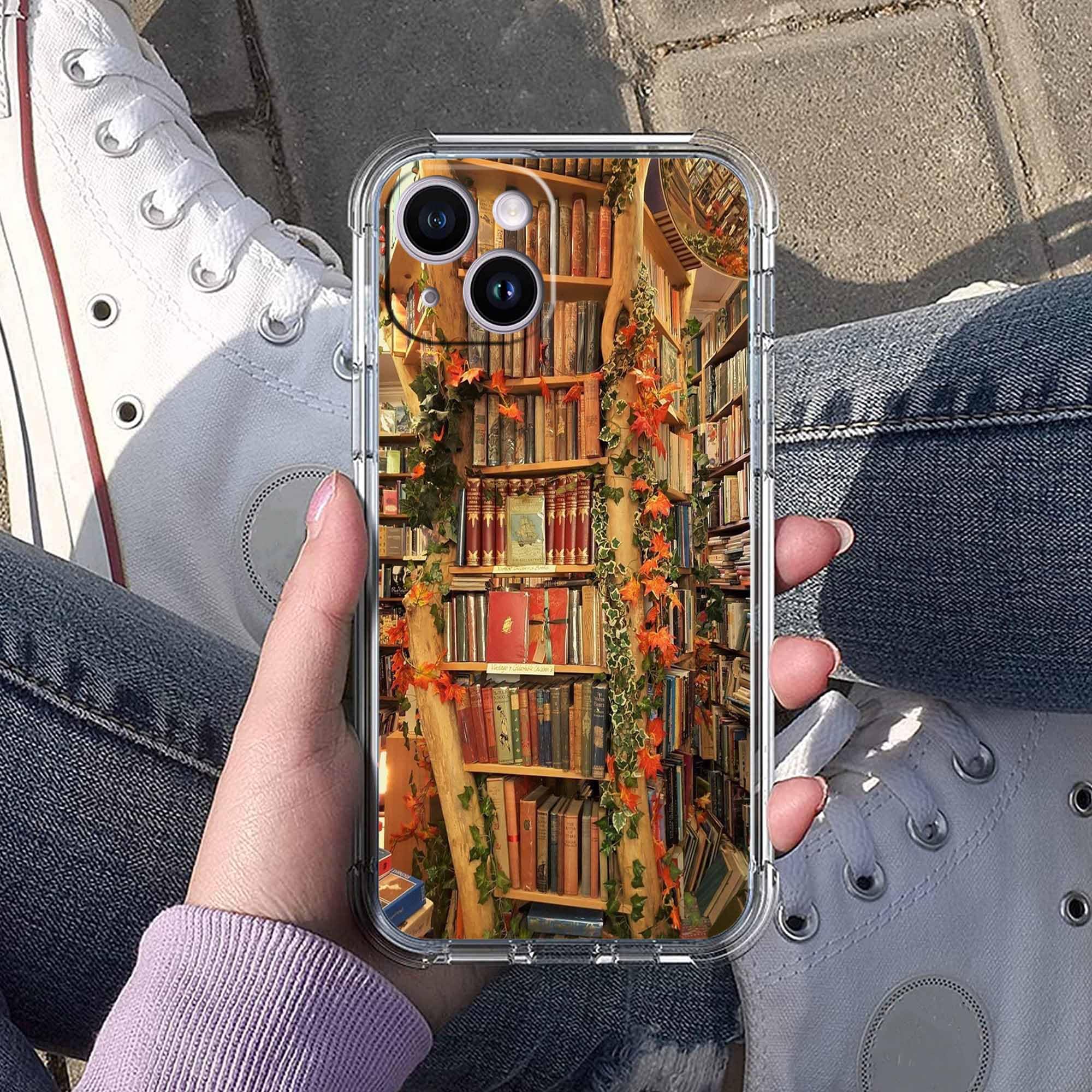 Amazon.com: Nsyosio Vintage Bookstore Case for iPhone 15,Aesthetic