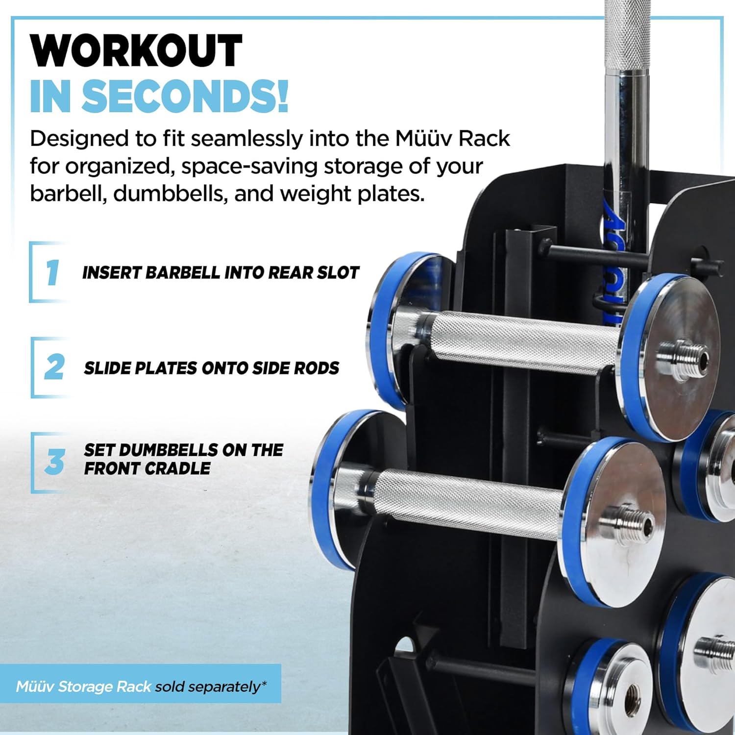 müüv Adjustable Barbell Set – 2-in-1 Dumbbell & Barbell System for Home Gym, 5–40 lb Weight Set with Plates & Handles – Compact Strength Training Equipment for Men & Women