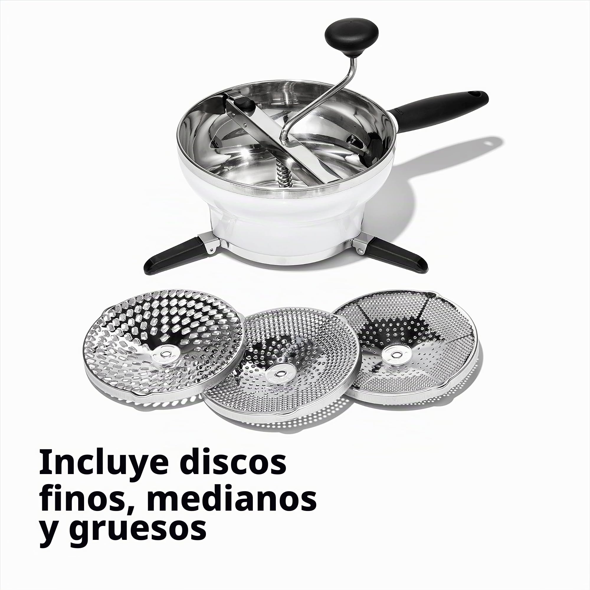 OXO Good Grips - Pasapurés de acero inoxidable para patatas y verduras